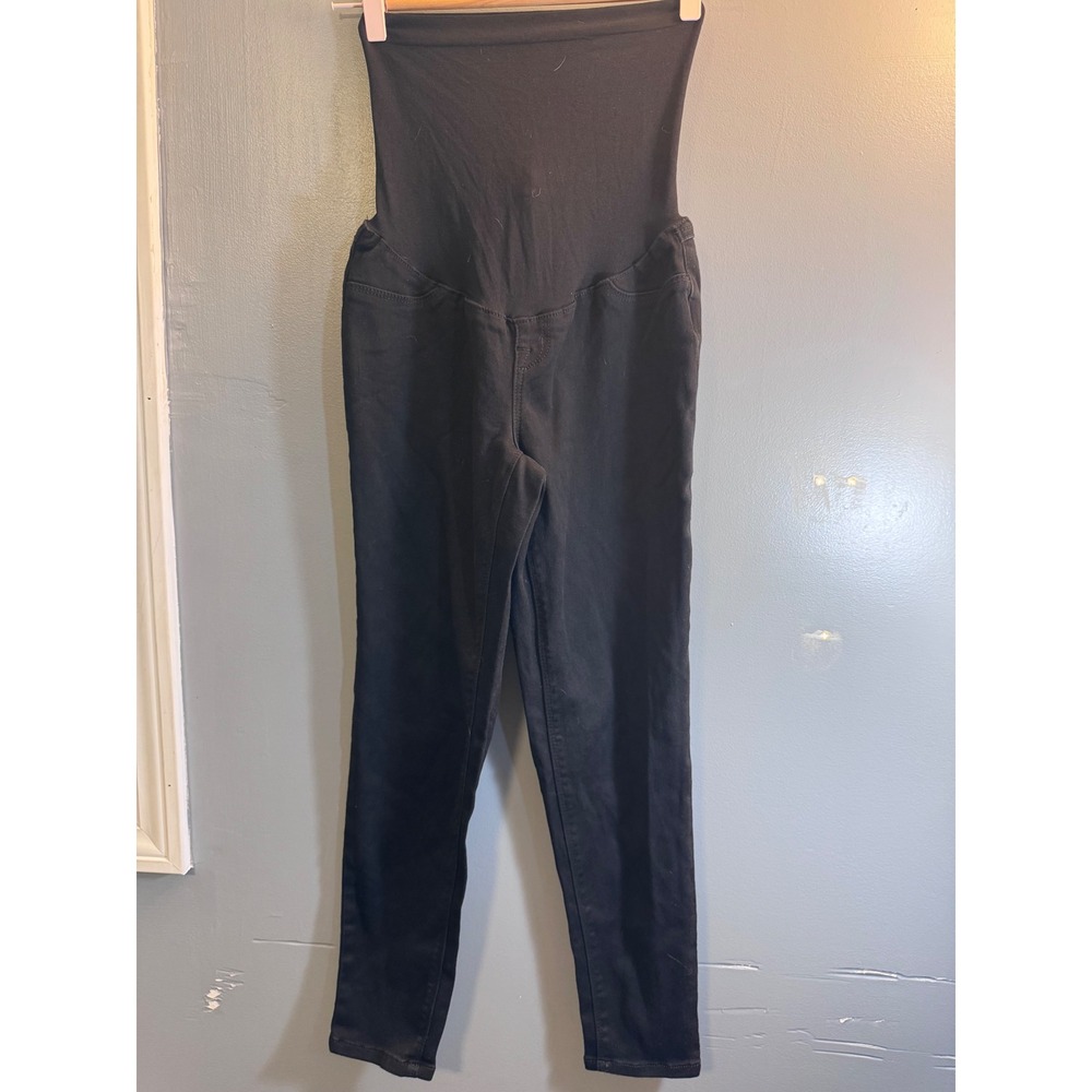 1822‎ Denim Butter Denim Super Slim Ankle Maternity Jeans Black 10/30